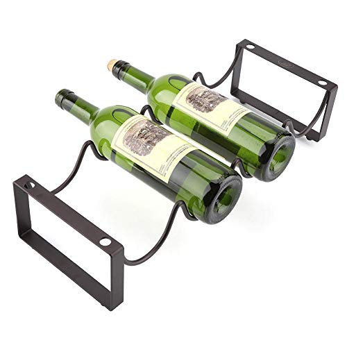 BYARSS Supporto per Vino Rosso, portabottiglie in Metallo Appeso a Testa in Giù portabottiglie portaoggetti
