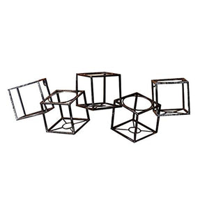 Muro Vino Rack Vintage Bottle Holder barra di metallo industriale scaffali galleggiante dell'organizzatore di immagazzinaggio del supporto della parete rustica del vino della casa della mensola Arreda
