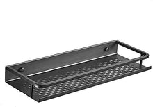 AINIYF Bagno Bagno Doccia Mensola Organizzatore Parete Punch Spazio Libero in Alluminio rettangolo igienici 1/2 Livello Torre Hanger Hook Up di Scarico, Nero