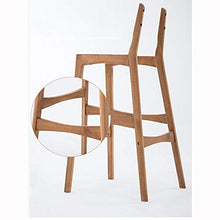 WHOJA Legno Massiccio Sedia da Bar Sgabello Alto Domestico Cotone e Lino Traspirante 101x48x40cm Sgabelli da Bar Sedie Set (Color : Green)