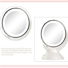 Specchio per il trucco Specchio per il trucco illuminato 5x Specchio per il trucco a LED dimmerabile con ingrandimento Specchio per il trucco illuminato da 6,49 pollici Specchio bifacciale a batteria
