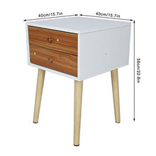 Comodino Tavolo da Letto per Case in MDF, Comodino da Comodino in Legno Moderno per Uso Domestico con Mobili per Camera da Letto a Doppio Cassetto