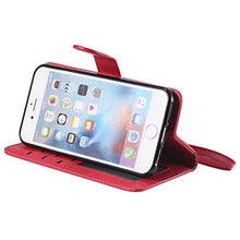 Bear Village Cover iPhone 7 Plus/iPhone 8 Plus, Custodia Premium Flip Custodia per Apple iPhone 7 Plus/iPhone 8 Plus, Custodia con Porta Carte e Chiusura Magnetica, Rosso