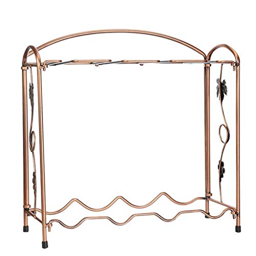 Porta Bottiglie da Vino Portabottiglie per Vino Multistrato arte del ferro Wine Rack Upside Holder Giù Wine Glass Vino facile da installare for la casa Kitchen Bar Armadi Scaffale per Vino Porta Botti