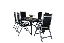 Chicreat T243 Tavolo da Giardino allungabile, Alluminio, Colore Carbone, 127-180 x 77 x 71,5 cm, Black, 180 x 77 x 71.5 cm