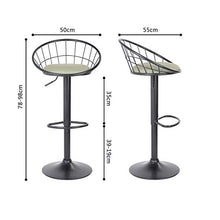 GOLDFAN 2 Set di sgabelli da Bar con Schienale Girevole Sgabello da Lavoro Girevole Sgabello da Ufficio Sgabello da Bar Sgabello da Bar Sgabello da Bar Cucina Ristorante Sgabello da Colazione (Verde)