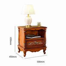 XUSHEN-HU Tavolo Comodini American Country Comodino Mini Governo di immagazzinaggio Retro Benna Mobile ad Angolo (Colore: Brown, Dimensione: 60x45x65cm)
