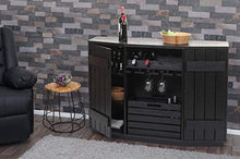 Portabottiglie Mobile per Vini HWC-F67 40x120x89cm Legno MDF Rovere Nero