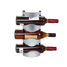 Portabottiglie Vino da Parete Verticale, Creativo Portabottiglie da Parete in Acciaio inossidabile da Parete Per Bar Portabottiglie Decorazione da Parete @ 3 Bottiglie