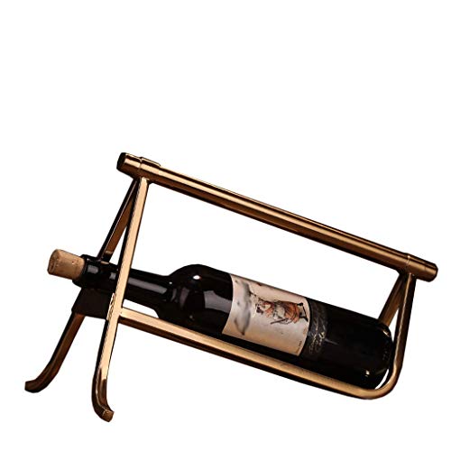 LHQ-HQ Vino del Supporto del Metallo Wine Rack Bagagli, 34 × 15 × 24 cm