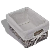 Comóda - Cassettiera in legno, comodino, cassettiera con 3 cestini, colore: marrone, 58 x 25 x 28 cm（Con 3 cestini）
