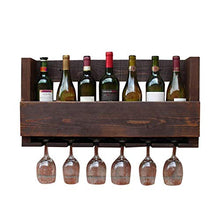AT Wine Rack Parete Legno Di Pino Wine Rack, Europeo Vetro Vino Retro Hanging Rack Amp; Mensola Del Supporto per la Cucina/Bar/Ristorante 70 * 33 * 12Cm