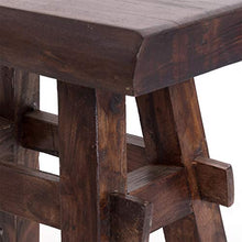 Design Delights - Sgabello Vintage 40, in stile rustico, in legno massiccio riciclato, 43x45x27 cm (altezza x larghezza x profondità)