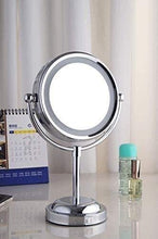 Specchio da Bagno Specchi per Il Trucco con luci e ingrandimento, Trucco Chrome da Tavolo Girevole a Due Lati