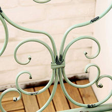 Panca da Giardino per Terrazza All'aperto Panchine del Parco Divertimenti, Panca in Ghisa e Legno Massello Resistente Intemperie con Braccioli Schienale, Panca 2 Posti Decoro Retrò in Ferro Battuto