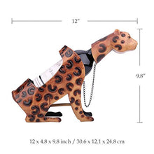 QqHAO Arredamento per la casa, Leone leopardwine Rack Metallo Ferro battuto Ornamenti Artigianato e Regali, per Soggiorno, Sala da Pranzo, Studio, corridoio,B