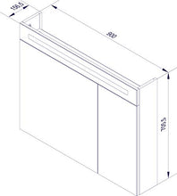 Fackelmann B. Clever armadietto a Specchio LED (90 cm) Marrone Alaska in Legno di Frassino, 82976