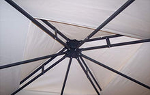 SF SAVINO FILIPPO Gazebo da Giardino con 4 zanzariere Laterali Telo Beige in Metallo e Ferro Nero 3x3 Metri antiruggine Doppio Tetto Anti Vento per Esterno terrazza Bar Piscina
