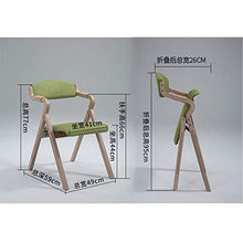 Chair QL sedie richiudibili Sedia Da Pranzo Retrò In Legno Massello Pieghevole, Poltrona Rimovibile E Lavabile Con Schienale E Braccioli, Sedia Da Scrivania Con Sgabello Imbottito, Sedile Per Il Tempo