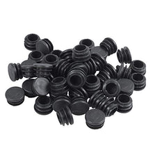 SODIAL Plastic Gambe per Tavolo Sedia con Tappo Rotondo Inserto Tubo A Coste 22 Mm Dia 50 Pezzi