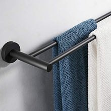 GDFEH Porta Asciugamano Porta Asciugamani Bagno da Terra Nero Opaco Porta Asciugamani Cucina Muro Acciaio Inox Portasciugamani Parete Portaasciugamano da Bagno Portasciugamani Doppio (Size : 40cm)
