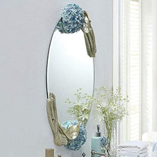 XQAQX Specchio da Trucco Specchio Ingranditore Moda Bathroom Specchio, Senza Telaio, Ovale a Parete Specchio, Specchio di Trucco, Bagno Decorazione 40 * 60cm