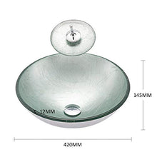 Lavandini bagno Lavabo Lavabo da Bagno Lavabo da Bagno Lavabo da Bagno in Vetro temperato Lavato a Mano 0713 (Size : Round)