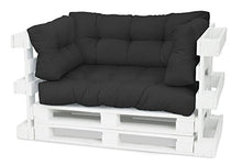 Spatium Cuscini per Pallet Euro Schienale 20 cm di spessore, Antracite, 60 x 40
