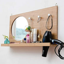 LULUTING Specchio Trucco Nordic Bagno Specchio con mensola Specchio da Toilette Specchio da Toilette Parete da Bagno Specchio Uomini e Donne appesi Specchio 70x40cm