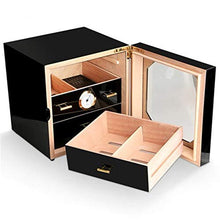 Humidars Cigar Humidor - legno medio Cigar-3 cassetti strato Decent Cigar Box di stoccaggio gabinetto Humidor Cedar legno ricoperto umidificatore igrometro mantenerlo fresco .Scatola di immagazzinaggi
