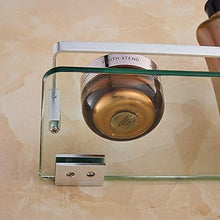 HGXC Mensola per Bagno Mensola in Vetro Alluminio Mensola per Bagno Specchio monostrato Cornice Frontale Portaoggetti per Cosmetici a Parete