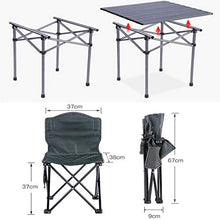 OCYE Tavolo E Sedie Pieghevoli, Set per 6 Persone di Tavoli E Sedie Pieghevoli da Esterno per Campeggio, Campeggio E Barbecue, Portata 120 kg