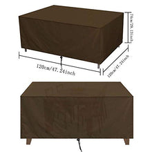 155x95x68cm Copertura per Tavolo da Giardino,210D Telo Oxford Copertura Tavolo Esterno Impermeabile Resistente allo Strappo Anti-UV Telo Copri Tavolo Rettangolari,Marrone