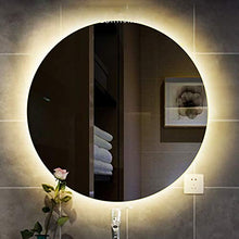 L&ED Specchio Rotondo Retroilluminato, Specchio Cosmetico A Led A Parete, Specchio Da Barba Senza Cornice Con Luce, Antideflagrante Ad Alta Definizione