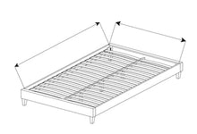 Abella - Letto imbottito in tessuto beige chiaro, 180 x 200 cm, con testiera imbottita e supporto per materasso in legno, facile da montare
