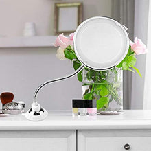 KANJJ-YU 360 gradi 10X Pieghevole Rotante Specchio Trucco Specchio LED Ingrandimento Vanity Specchio Bagno Specchi LED