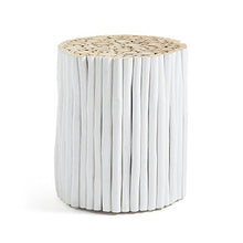 Kave Home - Tavolino Bianco Filip con Rami di Legno di Teak