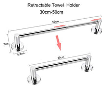 Lolypot Portasciugamani da parete Porta Salviette Da Bagno PortaSalviette Acciaio Inossidabile Cromato Retrattile 30cm - 48cm Porta Asciugamano Accessori per il Bagno(Parete, Cromo)