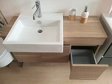 MANUTENCASA ITALIA free100 Mobile Bagno sospeso cm 100, lavabo in Ceramica Ampio Specchio con Lampada LED, Due Ampie Ante e cassetto Laterale