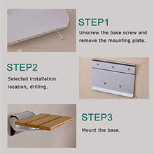 KHFJ Sedile da BagnoSgabello A Muro Sgabello per Doccia da Bagno Base in Acciaio Inox Sedia Pieghevole A Muro Sgabello Scarpe PancaSedile da Bagno Leggero