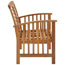 SKM Set Divani da Giardino 3 pz in Legno Massello di Acacia (33.5kg) Marrone-7972