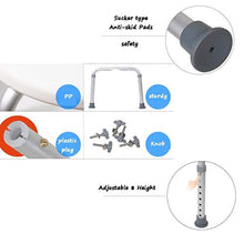 HYYDP Bagno Sgabello Sgabelli da Doccia/Vasca Sgabello da Doccia Sgabello Be Applicable Compatible for Anziani/disabili Tappetini Antiscivolo Cambia Scarpe Sgabello da Doccia Sedia Regolabile in a