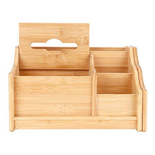 Deror Organizer da Tavolo, Organizer da Tavolo in bambù Estensibile Porta fazzoletti da scaffale per Libri Supporto Fisso per Forniture per Ufficio