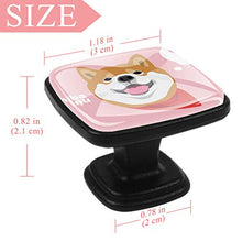 Simpatico Shiba Inu Pomelli per Porta Set di 4 Pomelli per Mobili Manopole per Cassetti Cucina Armadio Vetro