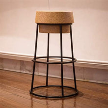 Sedia da pranzo, sedia bracciolo, sedia a bracciolo, seggiolone, sgabello bar sgabello bar sgabello sedia colazione caffetteria caffetteria counter home pub altezza rotonda sughero sedile nero in meta
