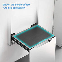 NA Sgabello da Parati Che Cambia Scarpa a Muro Sgabello Implicito Telescopico Implicit Sgabello da Scarpa per l'ingresso Domestico Corridoio Bagno Pieghevole da Bagno Sedia (Color : Aluminum Alloy)