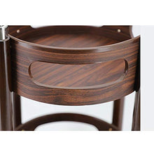 YIN YIN Carrello per Ripiani Scaffale in Ferro battuto Mobile in Legno conveniente Solido Stabile Cucina Ristorante Vino Carrello cremagliera Rosso Noce Colore 40X40X77cm Carrello a rulli