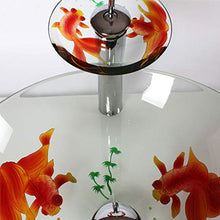 Vetro temperato Verniciato sopra Il lavabo del lavabo del Bacino del lavabo del Bacino del lavabo del lavabo del Bagno Rotondo di Arte Lavandini Bagno