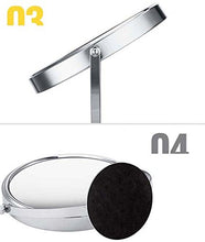 WM Specchio da Biadesivo da 20 cm con Doppio Faccia da Tavolo, Specchio da Trucco da 23 cm, Specchio da 5 ingrandimenti. Specchio Portatile mirror-10.27