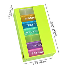 DOITOOL - Contenitore per pillole da viaggio, portatile, 21 griglie, scatola per pillole, in plastica, semplice scatola di medicina, contenitore per pillole, verde